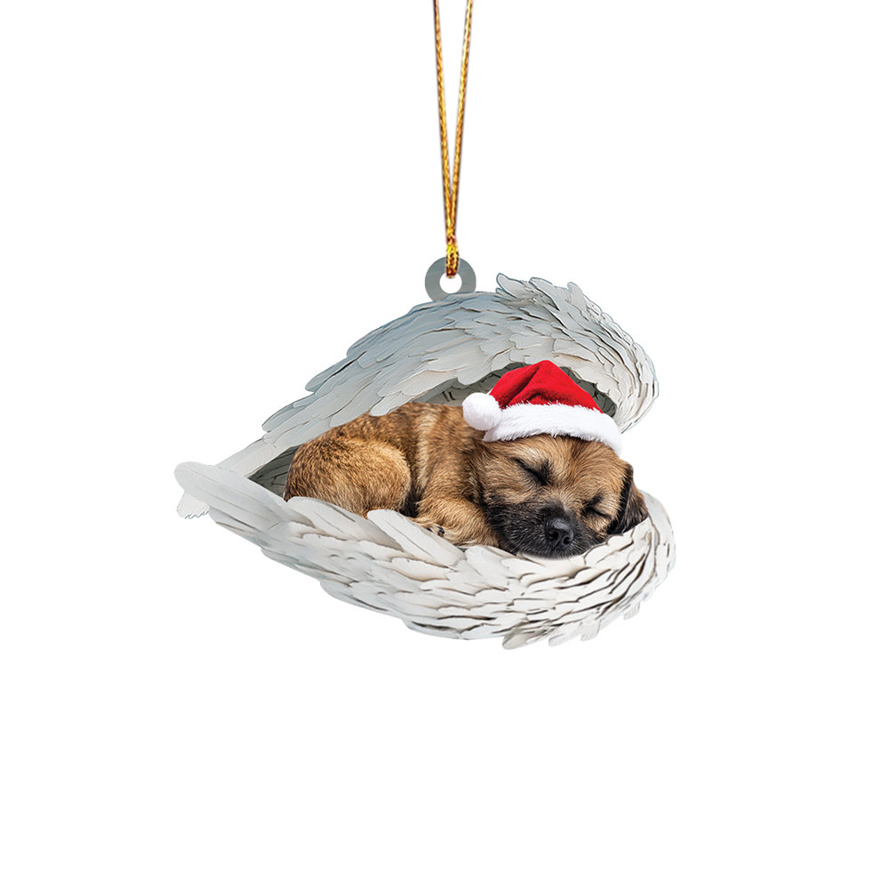 ✨Christmas Border Terrier Dog Sleeping Angel Ornament✨