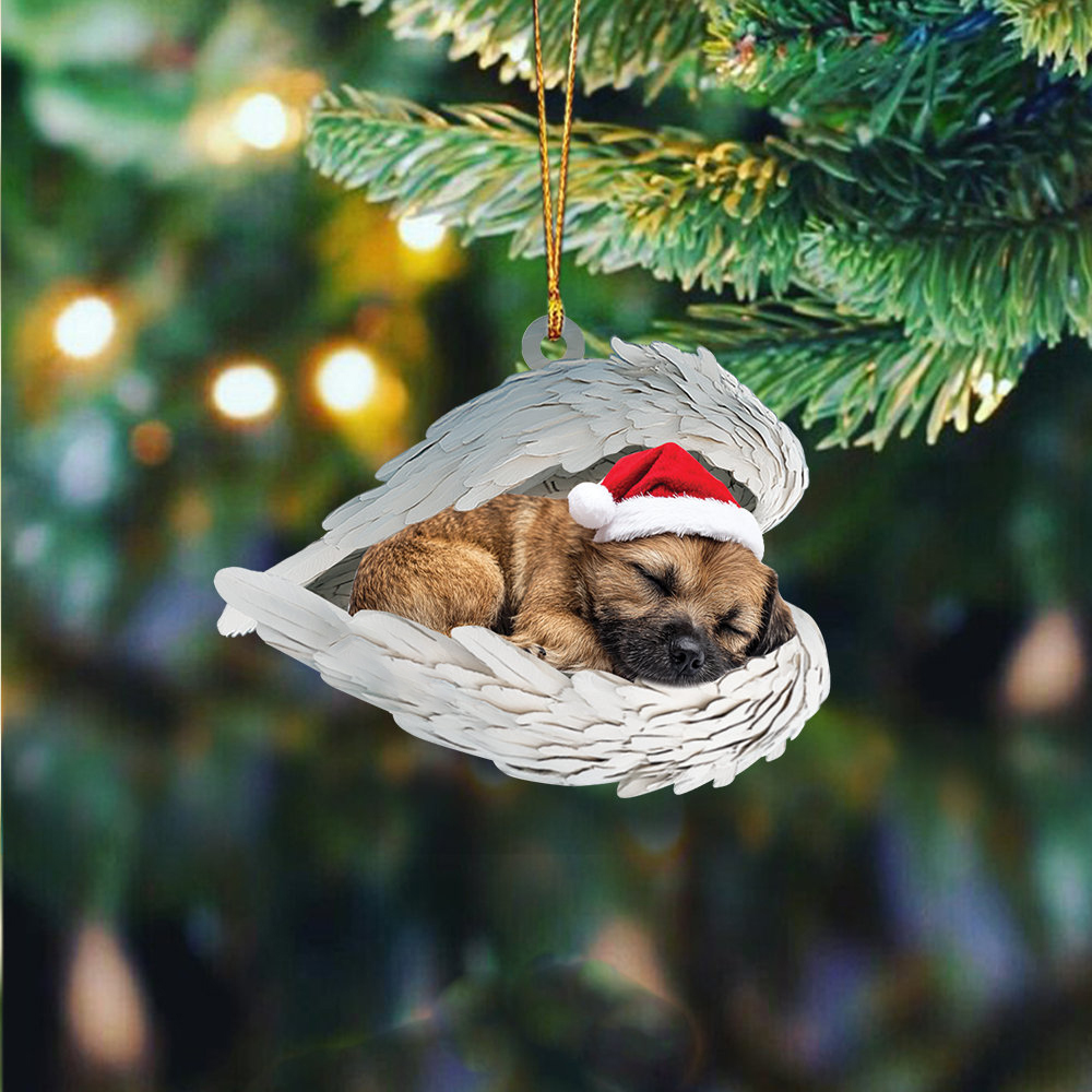 ✨Christmas Border Terrier Dog Sleeping Angel Ornament✨