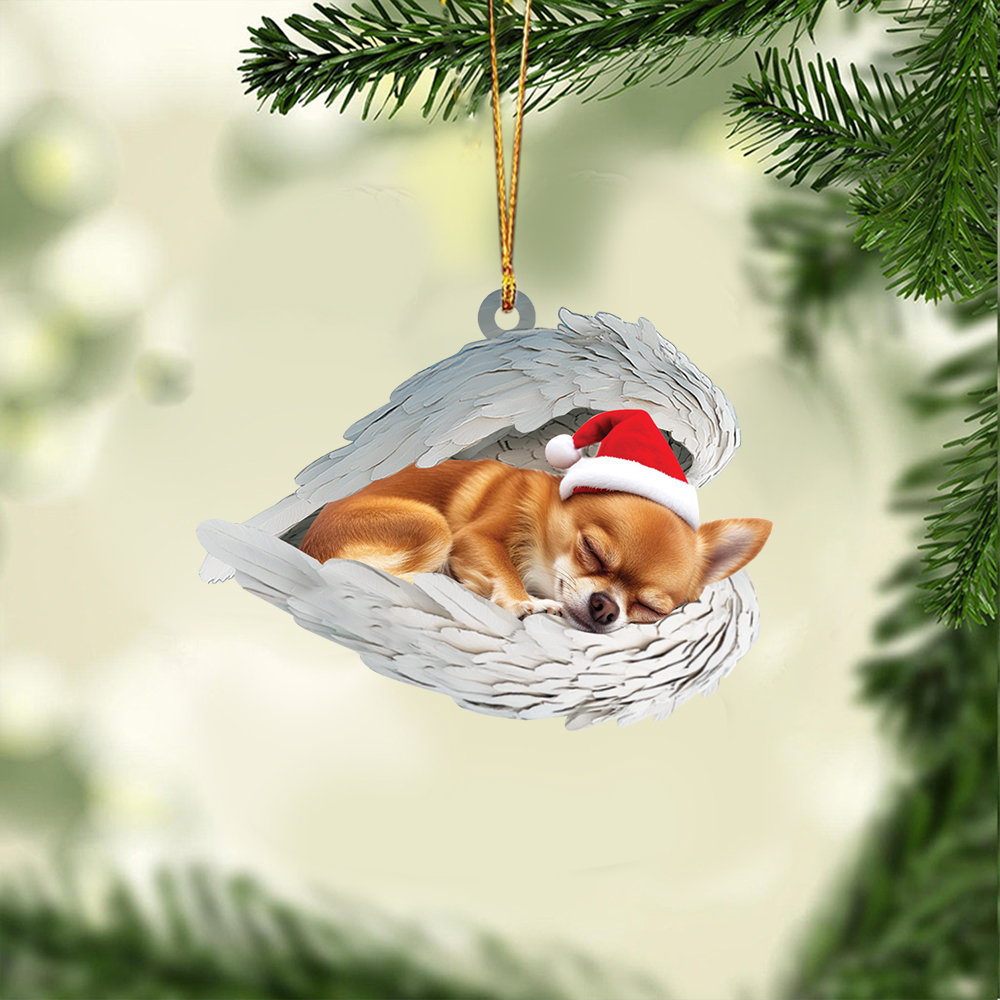 ✨Christmas Border Terrier Dog Sleeping Angel Ornament✨