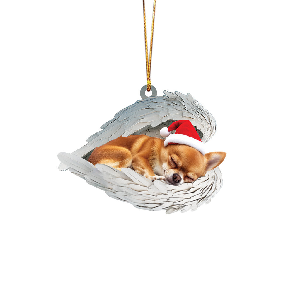 ✨Christmas Border Terrier Dog Sleeping Angel Ornament✨