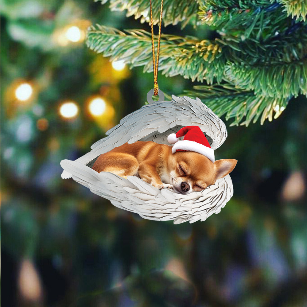 ✨Christmas Border Terrier Dog Sleeping Angel Ornament✨