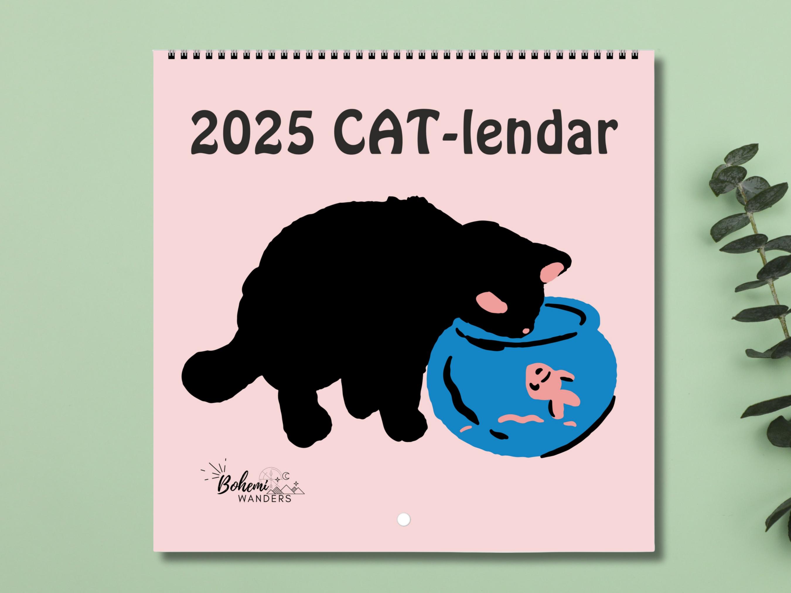 ✨2025 Funny Cat Art Calendar - Hilarious Monthly Wall Calendar✨