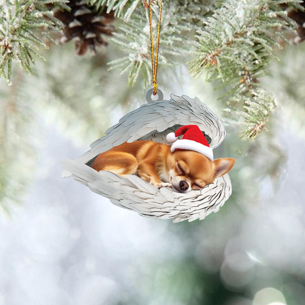 ✨Christmas Border Terrier Dog Sleeping Angel Ornament✨