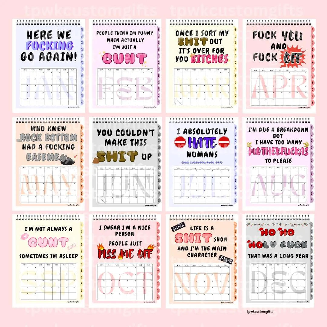 ✨Fucking It, It’s 2025 Digital Calendar✨