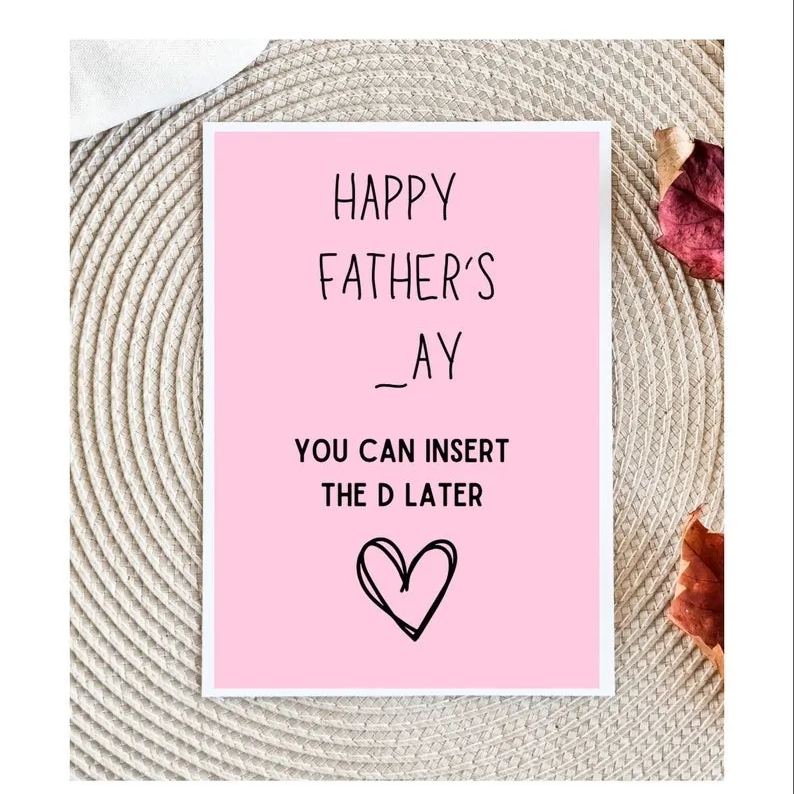 Funny Dirty Fathers Day Card For Husband