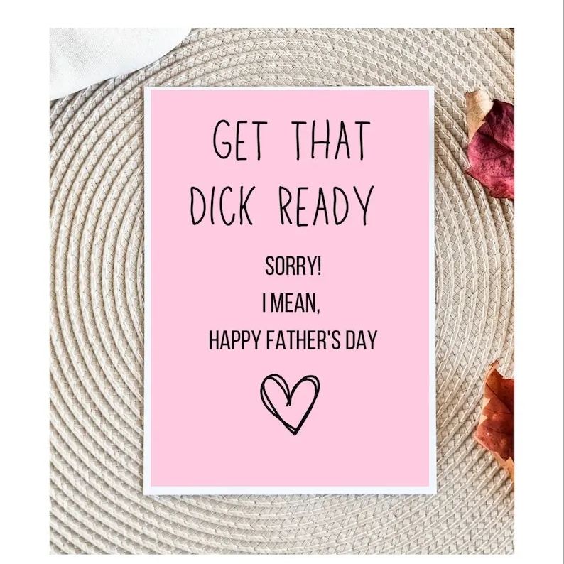 Funny Dirty Fathers Day Card For Husband