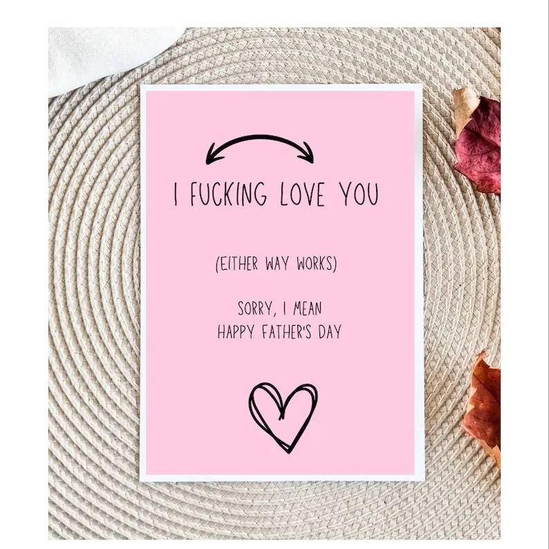 Funny Dirty Fathers Day Card For Husband