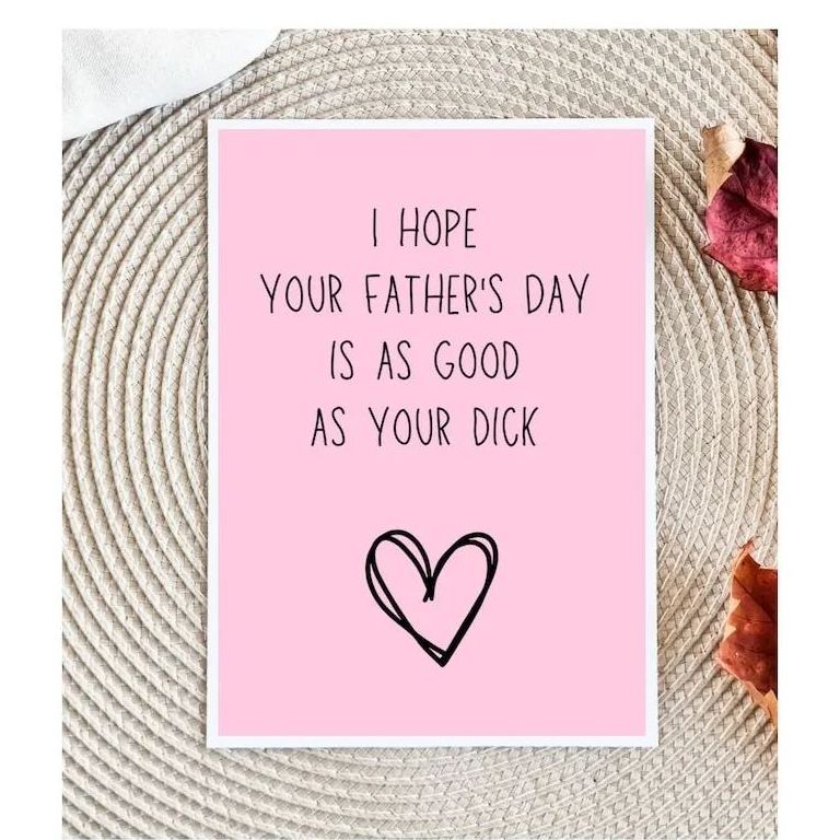 Funny Dirty Fathers Day Card For Husband