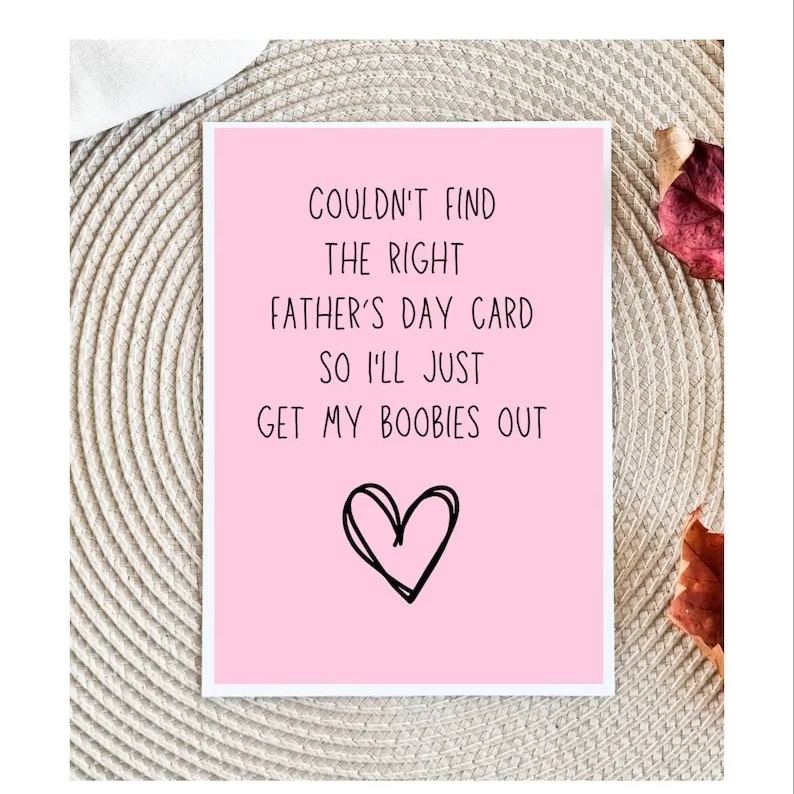 Funny Dirty Fathers Day Card For Husband
