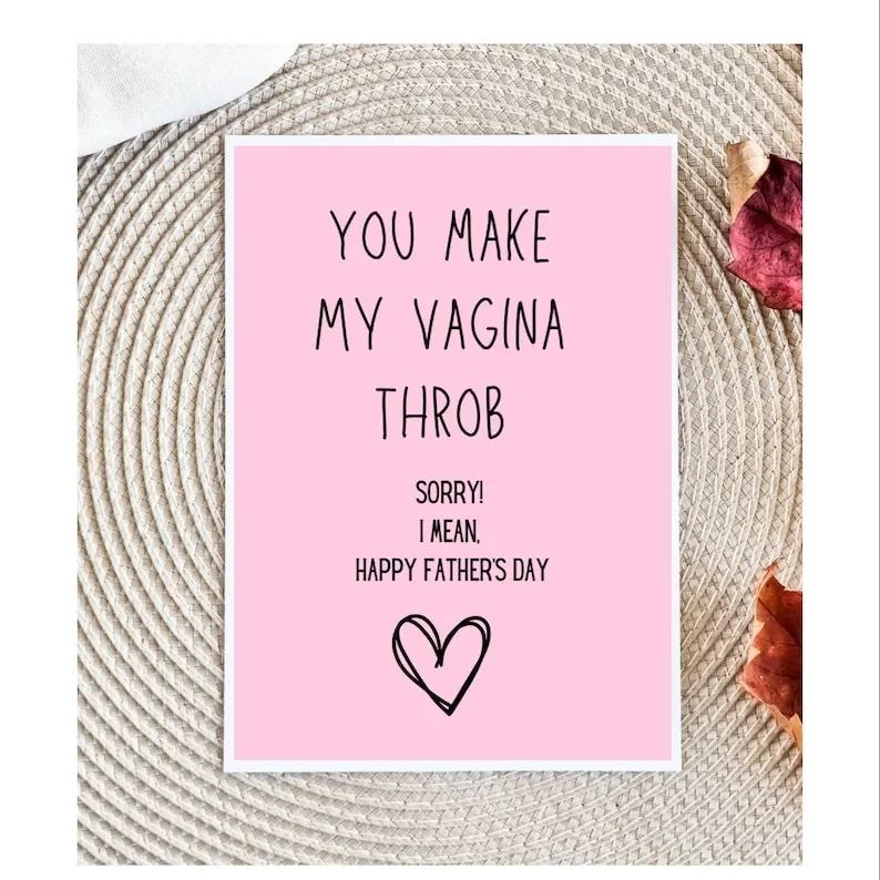 Funny Dirty Fathers Day Card For Husband