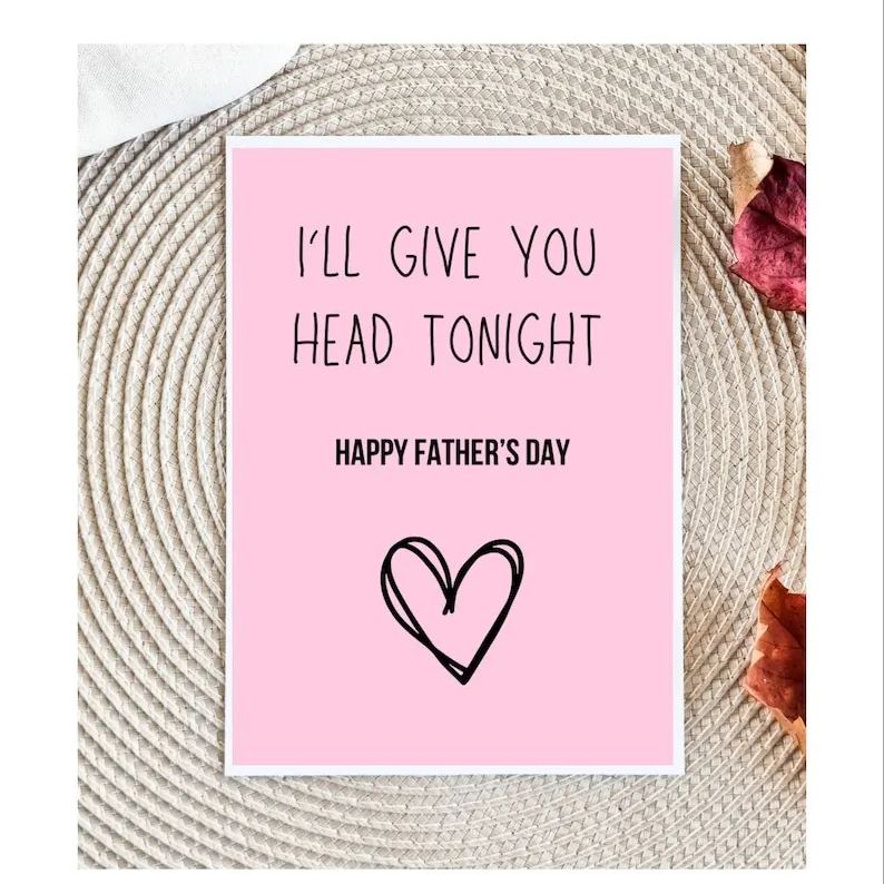 Funny Dirty Fathers Day Card For Husband