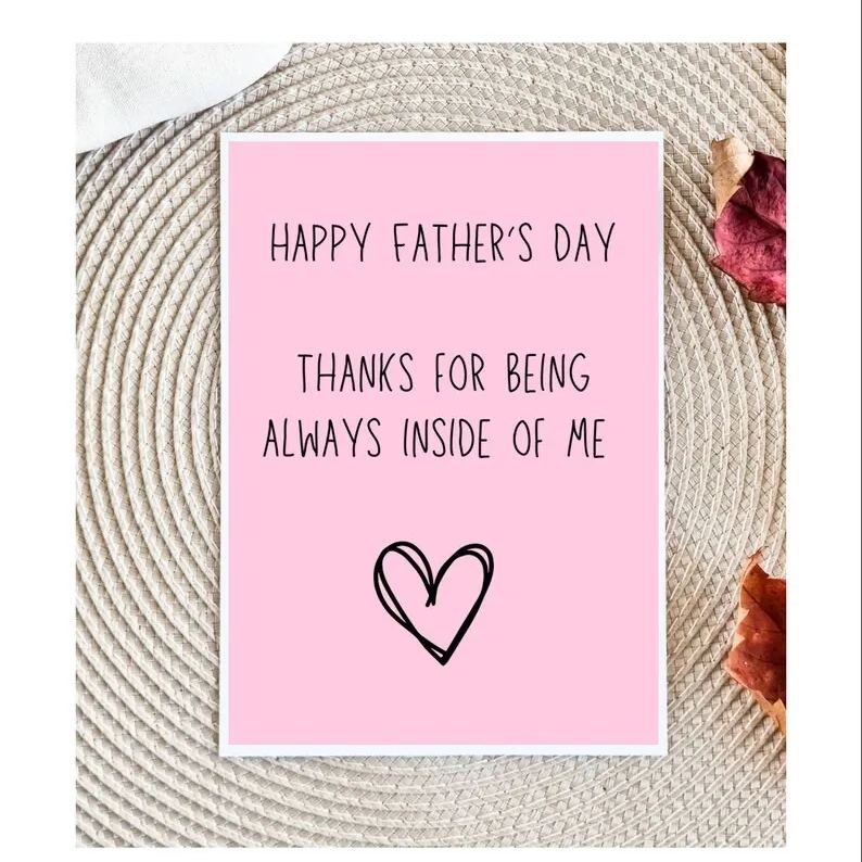 Funny Dirty Fathers Day Card For Husband