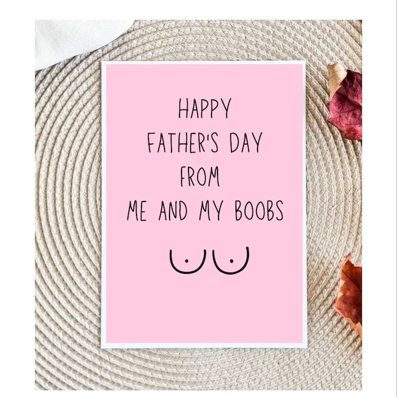Funny Dirty Fathers Day Card For Husband