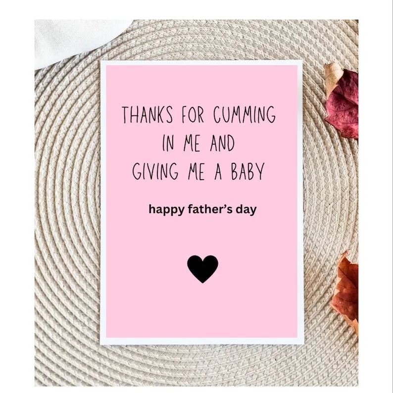 Funny Dirty Fathers Day Card For Husband