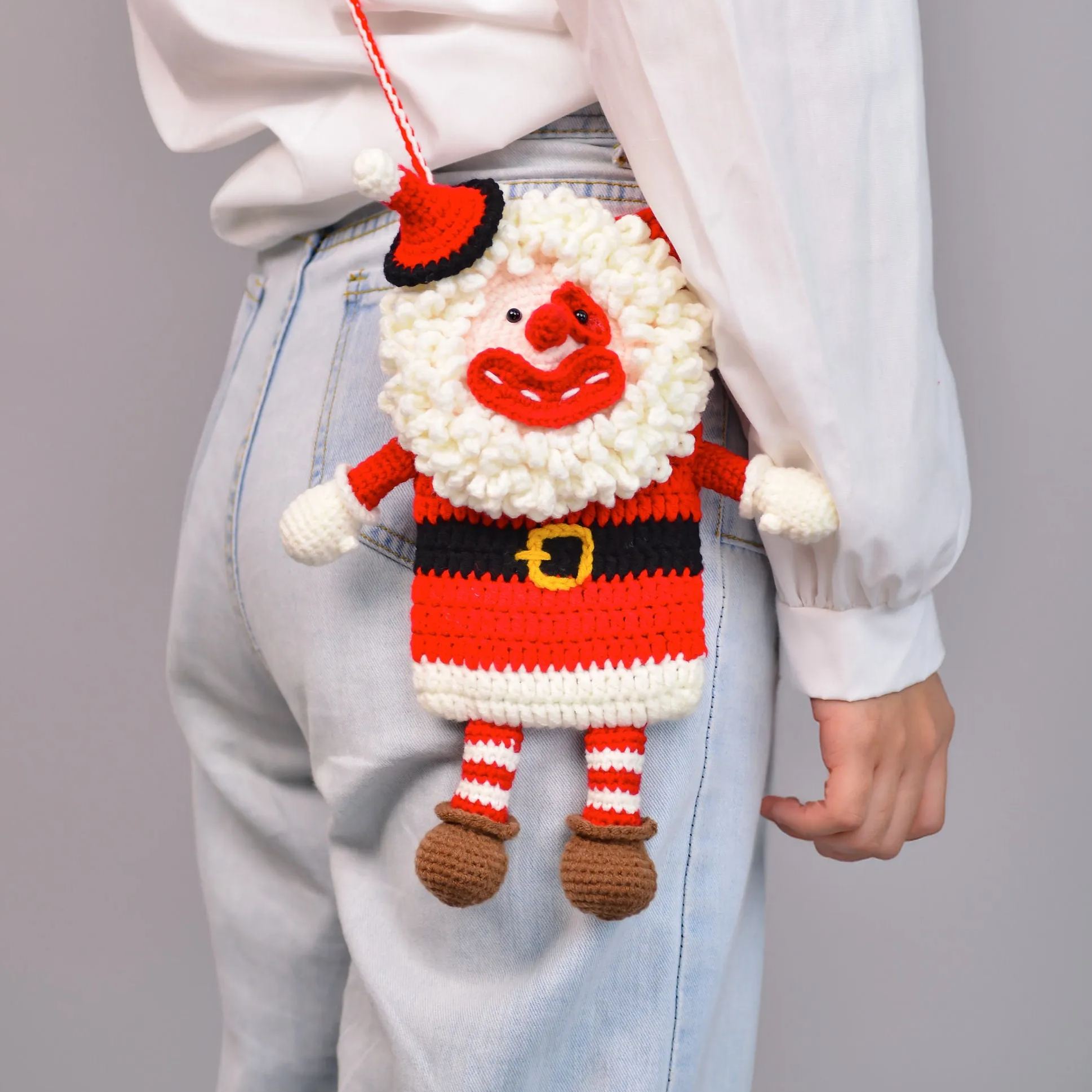 Handmade Crochet Clown Bag