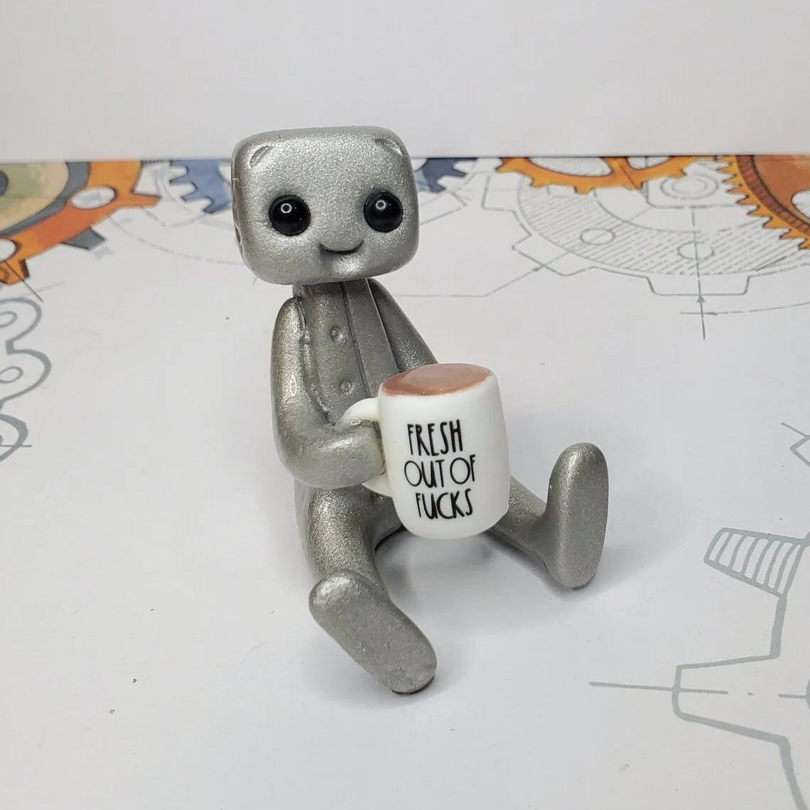 Your Anxiety Is A Lying H*e Robot Figurine Resin Art Toy