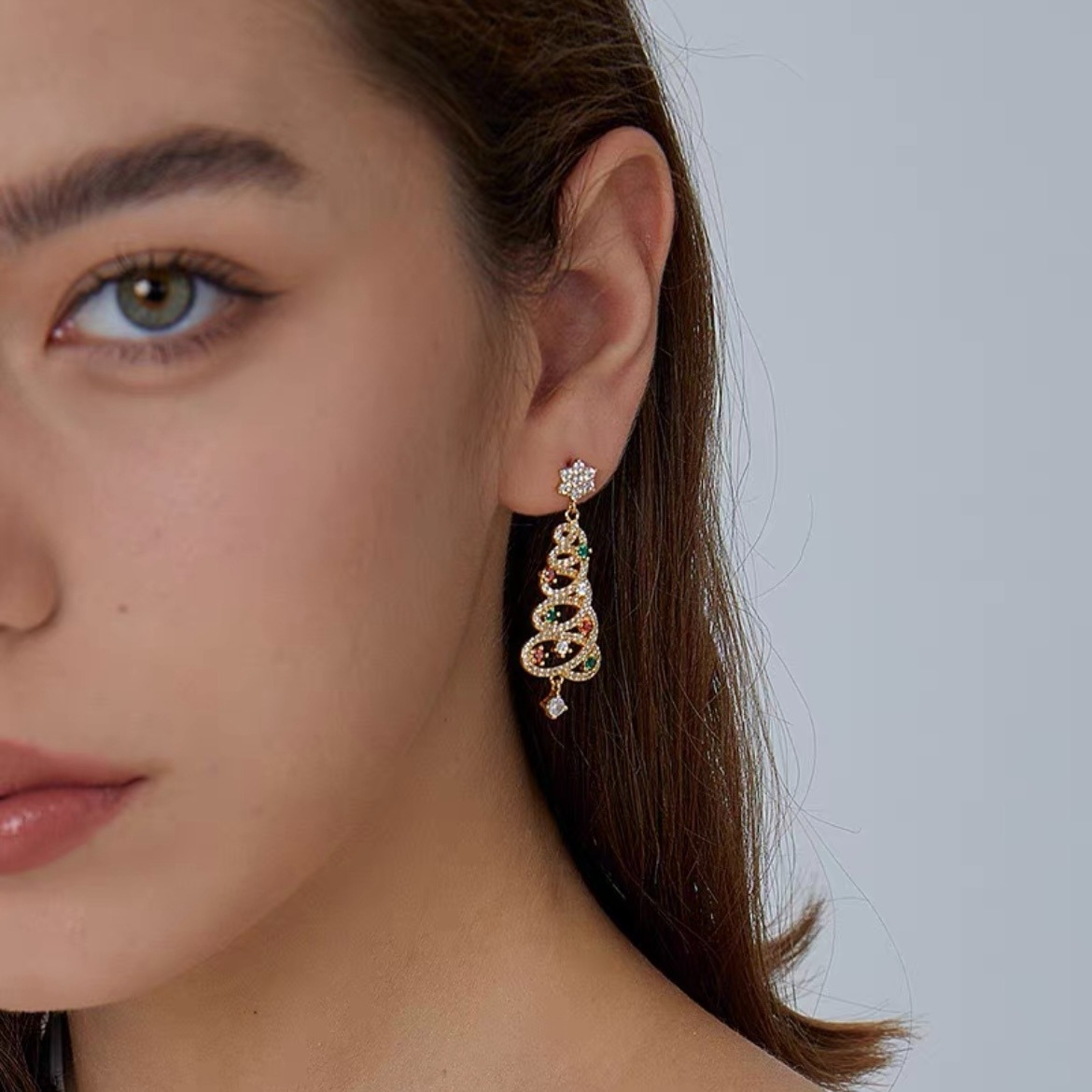🎄Christmas Pre-sale🎁 Shiny Christmas Tree Earrings
