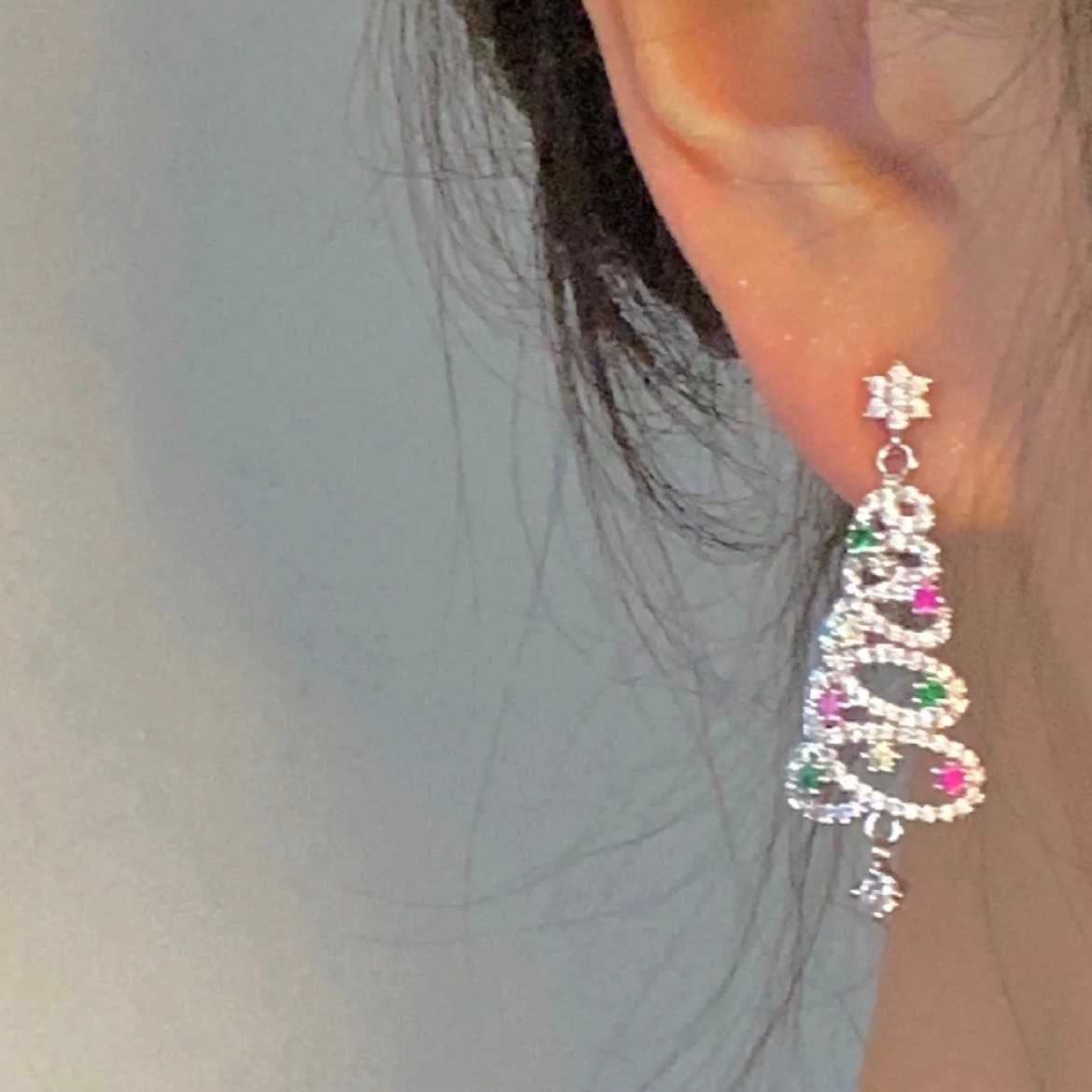 🎄Christmas Pre-sale🎁 Shiny Christmas Tree Earrings