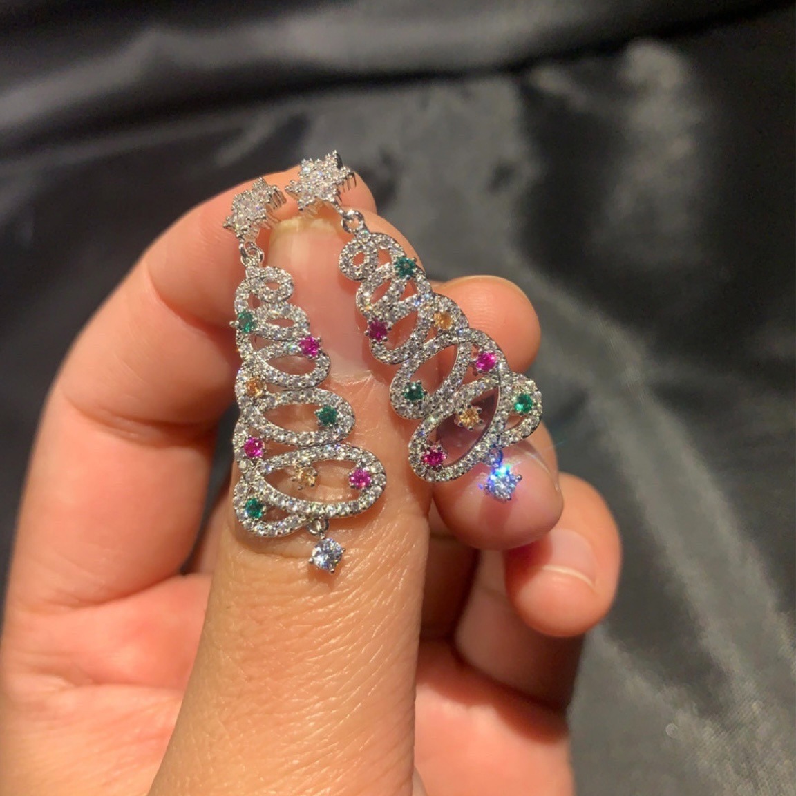 🎄Christmas Pre-sale🎁 Shiny Christmas Tree Earrings