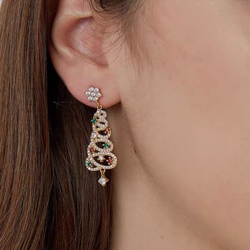 🎄Christmas Pre-sale🎁 Shiny Christmas Tree Earrings