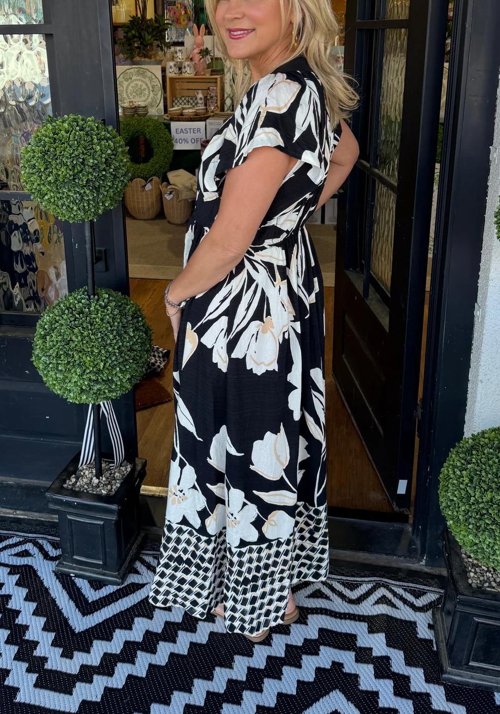 Women's Elegant Printed Button Flowy Midi Dress(Buy 2 Free Shipping)