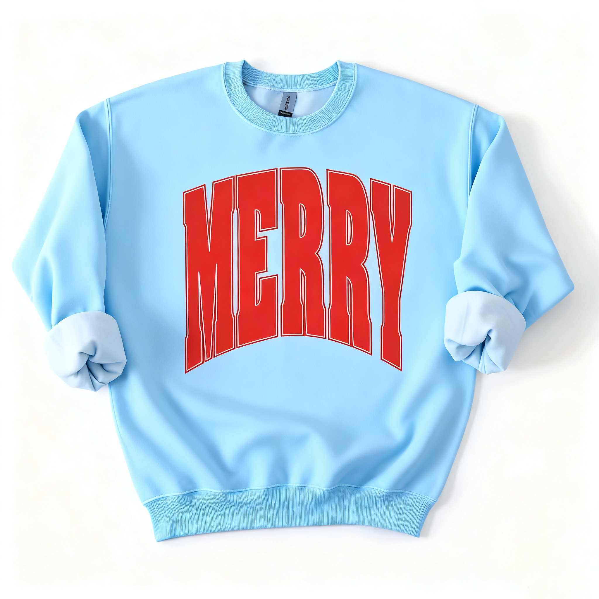 Merry Oversized Print Christmas Sweatshirt