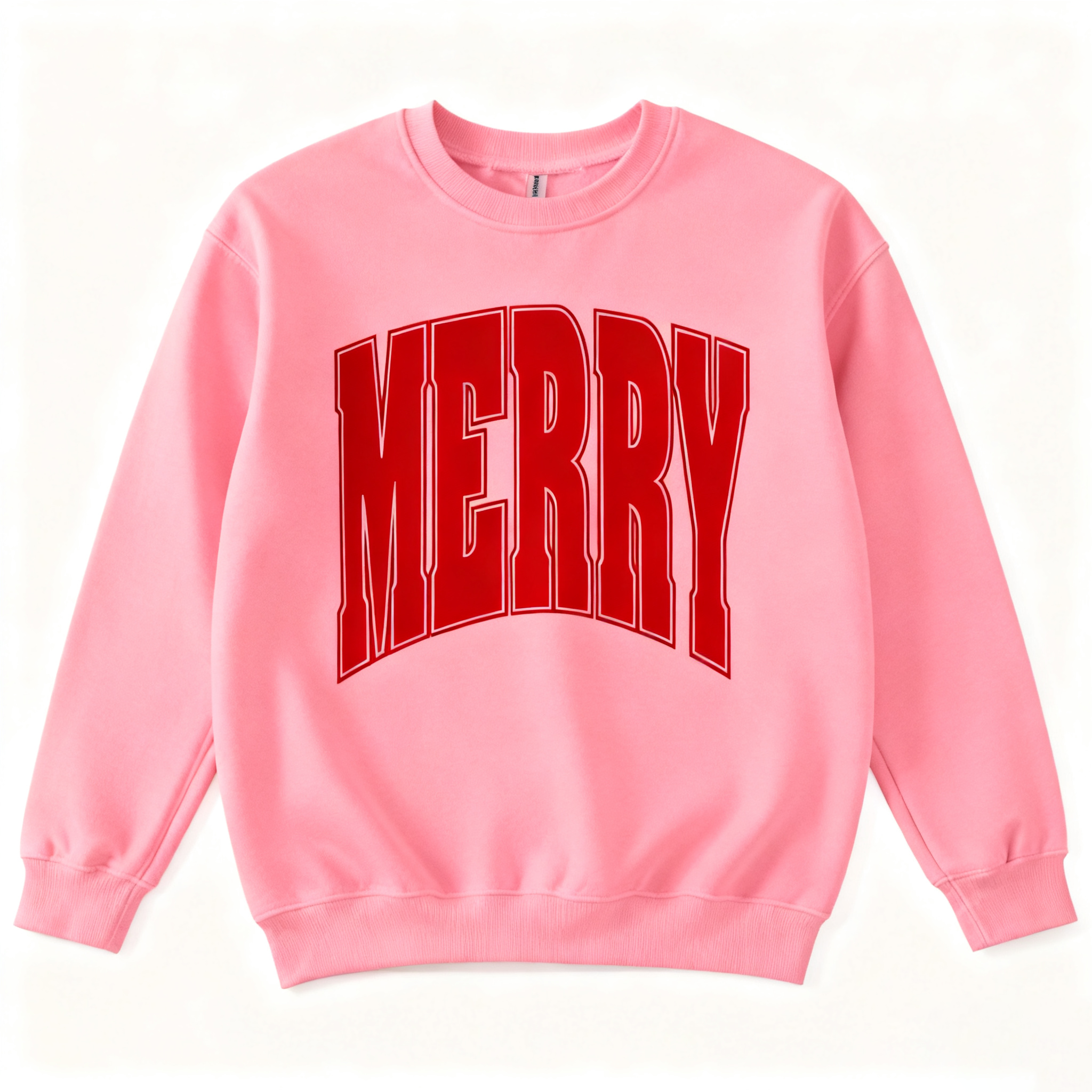 Merry Oversized Print Christmas Sweatshirt