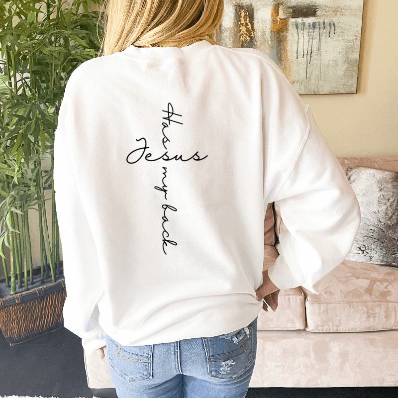 Jesus Has My Back Sweatshirt (BUY 2 FREE SHIPPING)