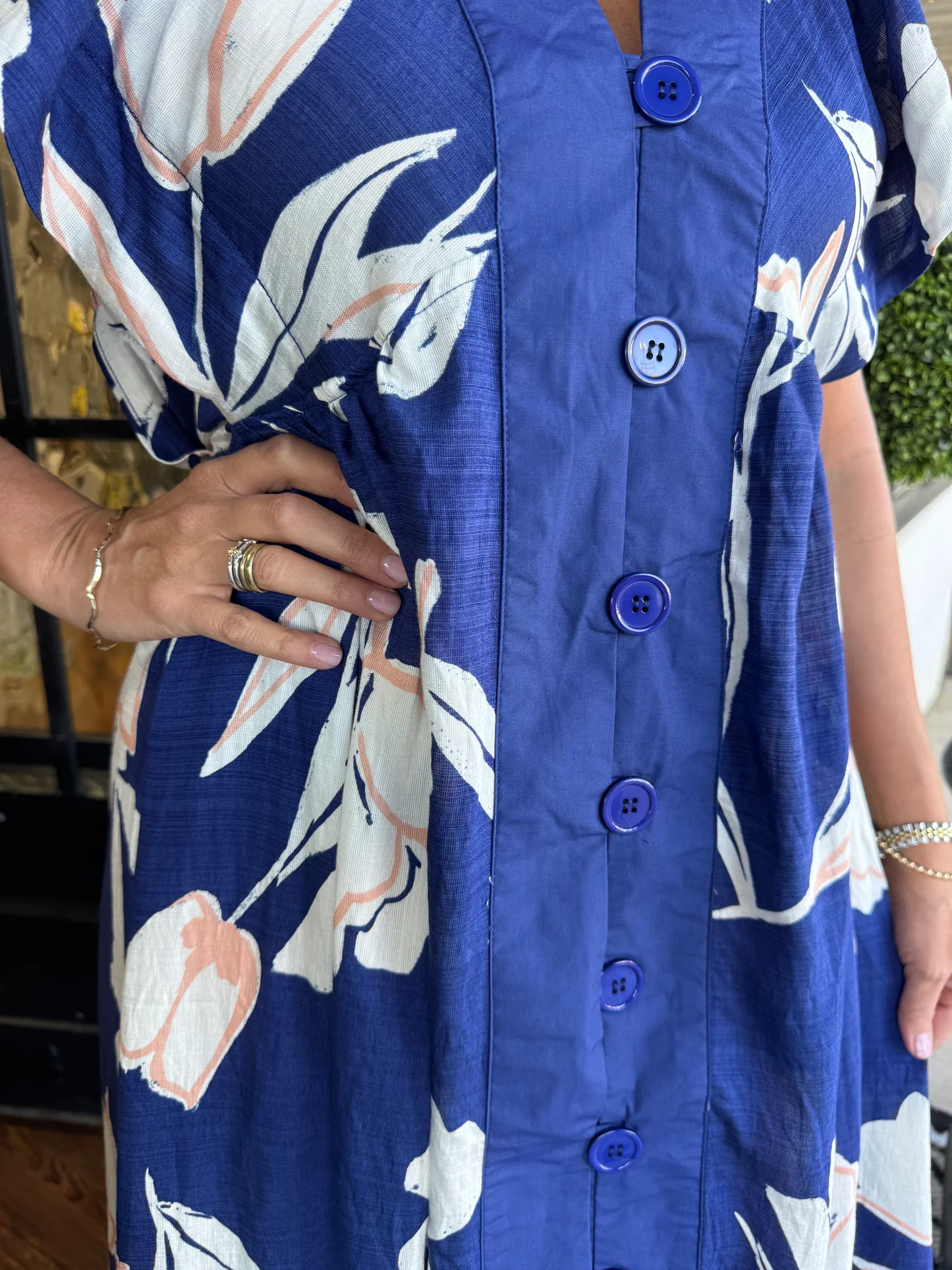 Women's Elegant Printed Button Flowy Midi Dress(Buy 2 Free Shipping)