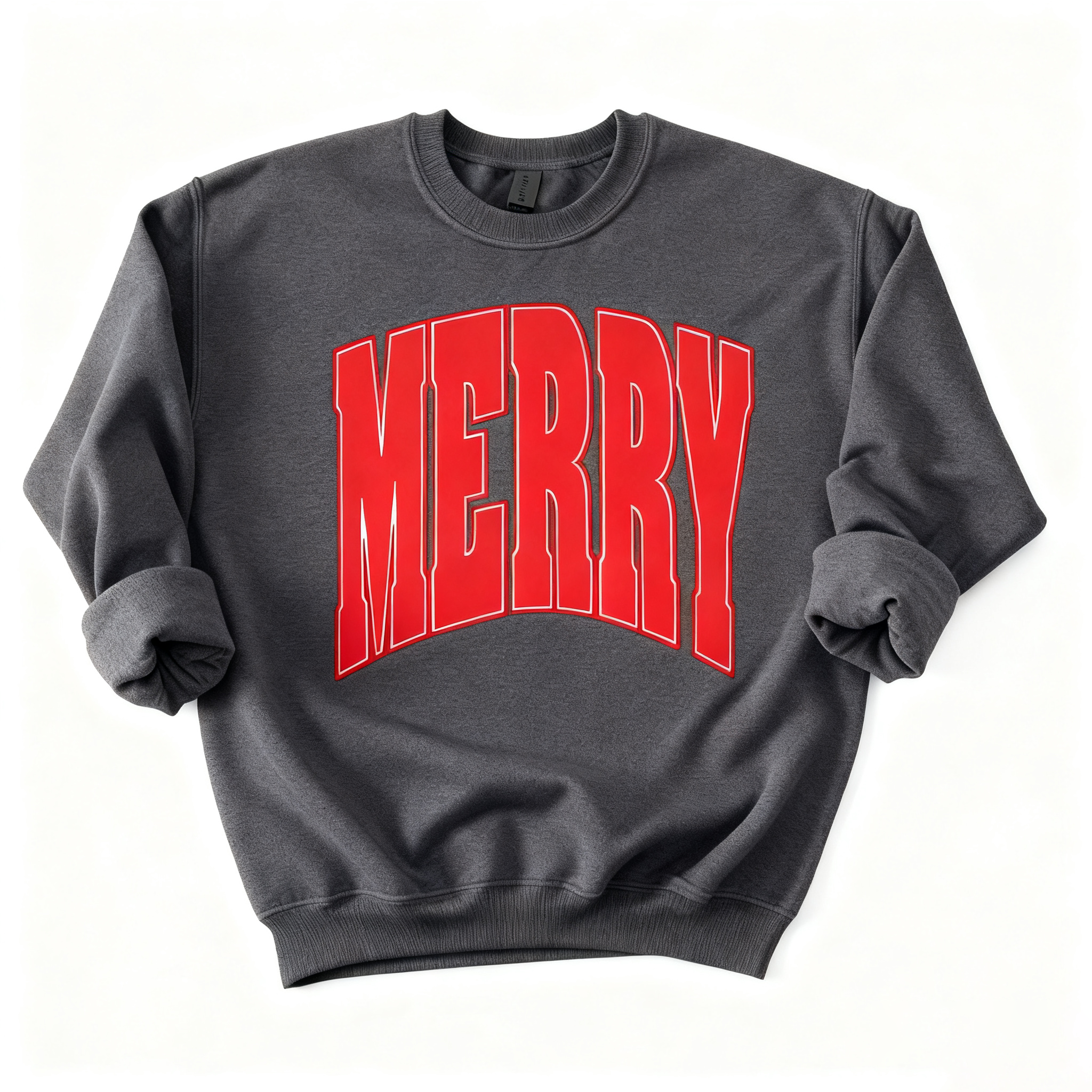 Merry Oversized Print Christmas Sweatshirt