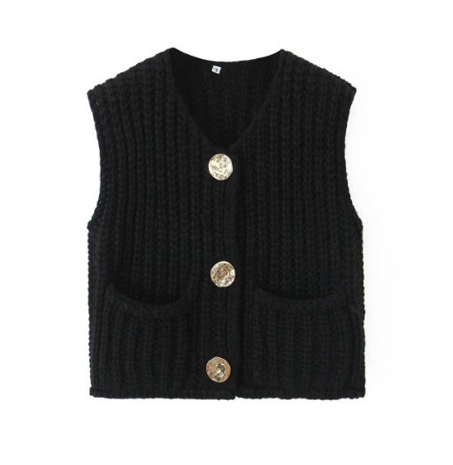 Super Soft Chic Cropped Knitted Chunky Sweater Vest