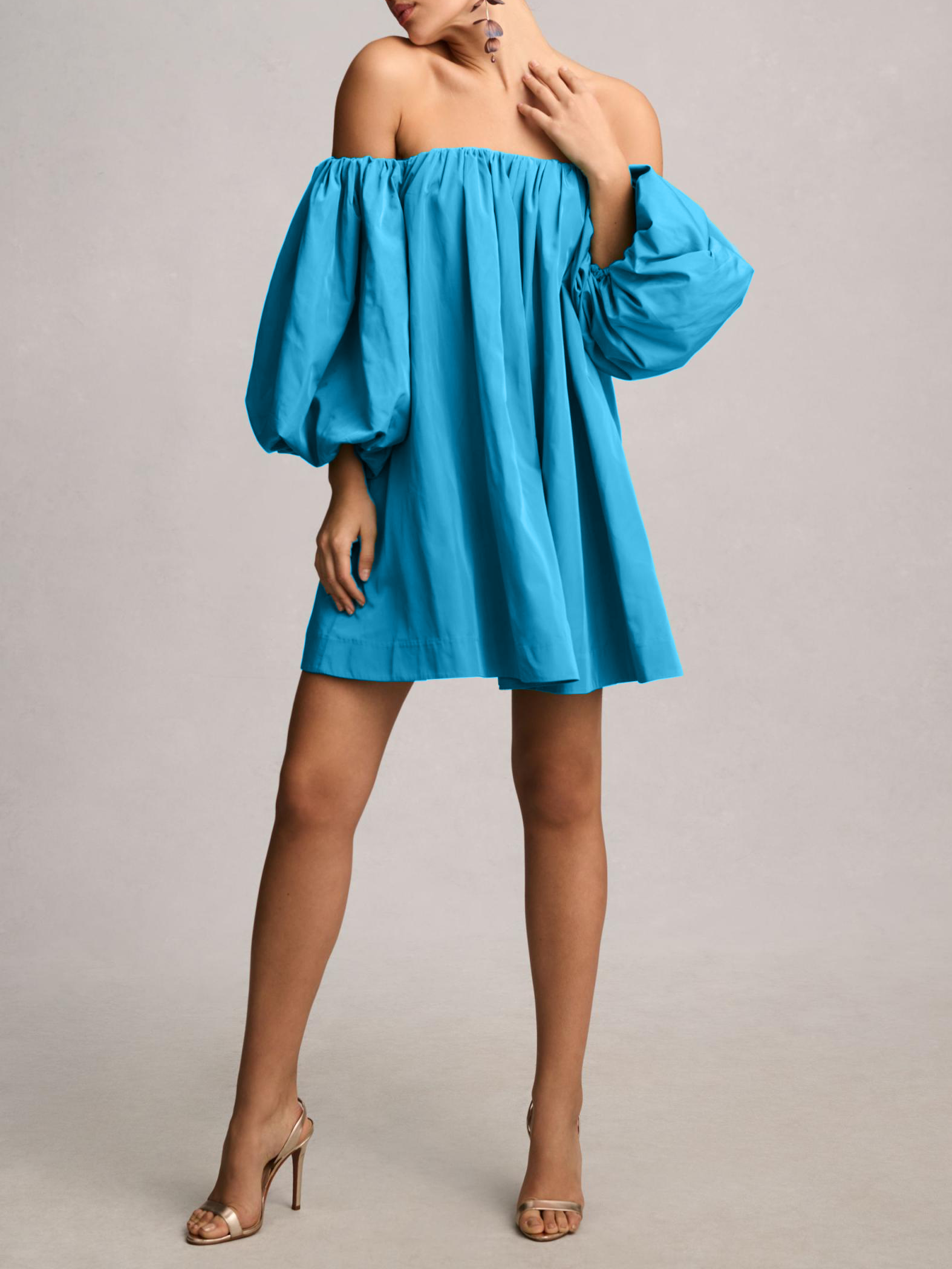 HOT SALE New Summer Puff Sleeve Off Shoulder Dress