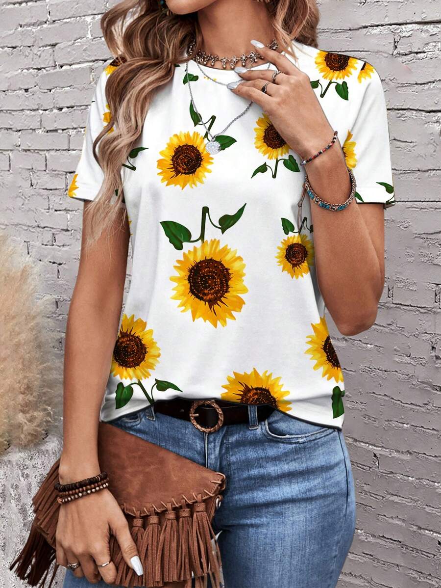 Womens Casual Polka Dot Tops Crewneck Short Sleeve T Shirts (BUY 3 FREE SHIPPING)