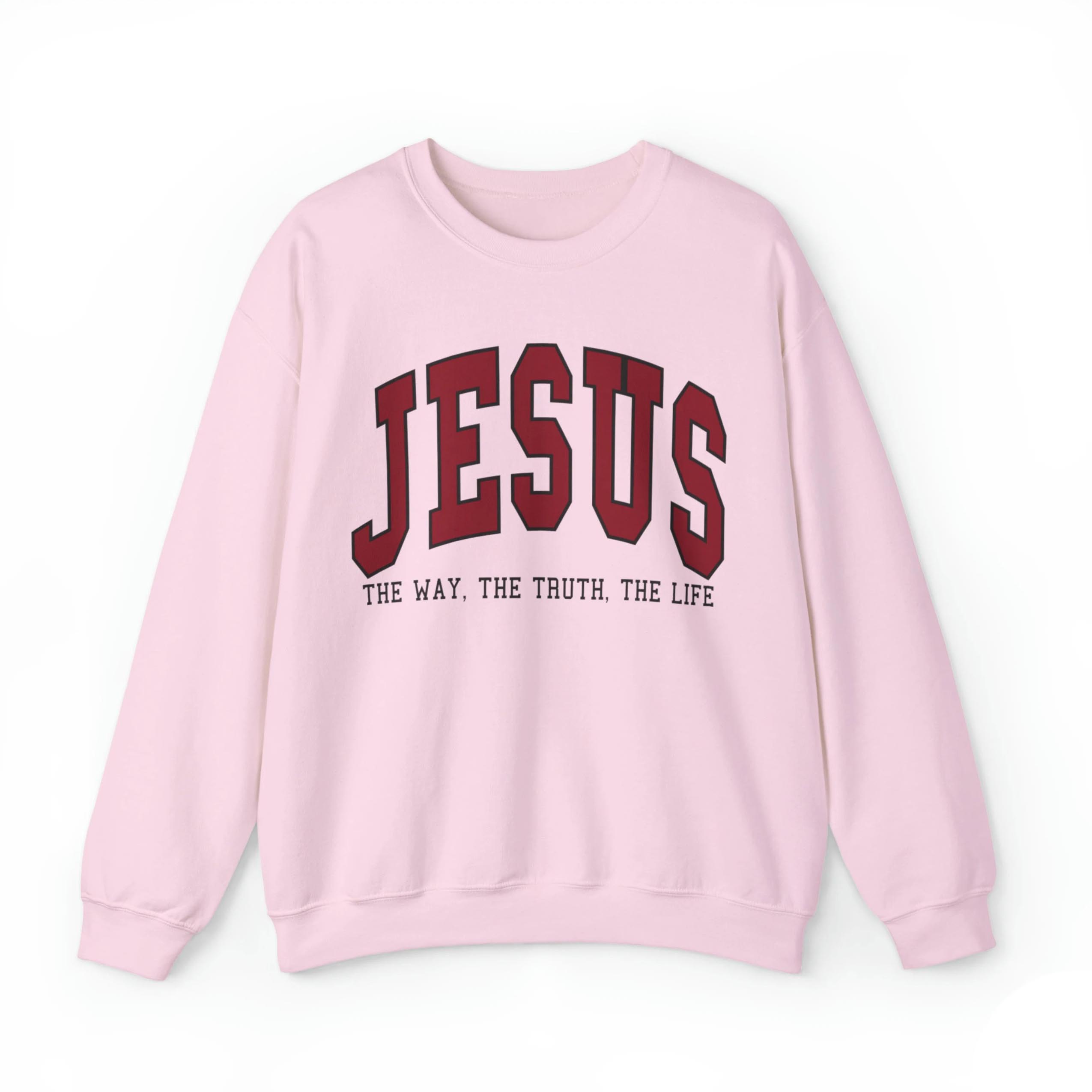 Trendy Crewneck Jesus "Way Truth Love" Sweatshirt