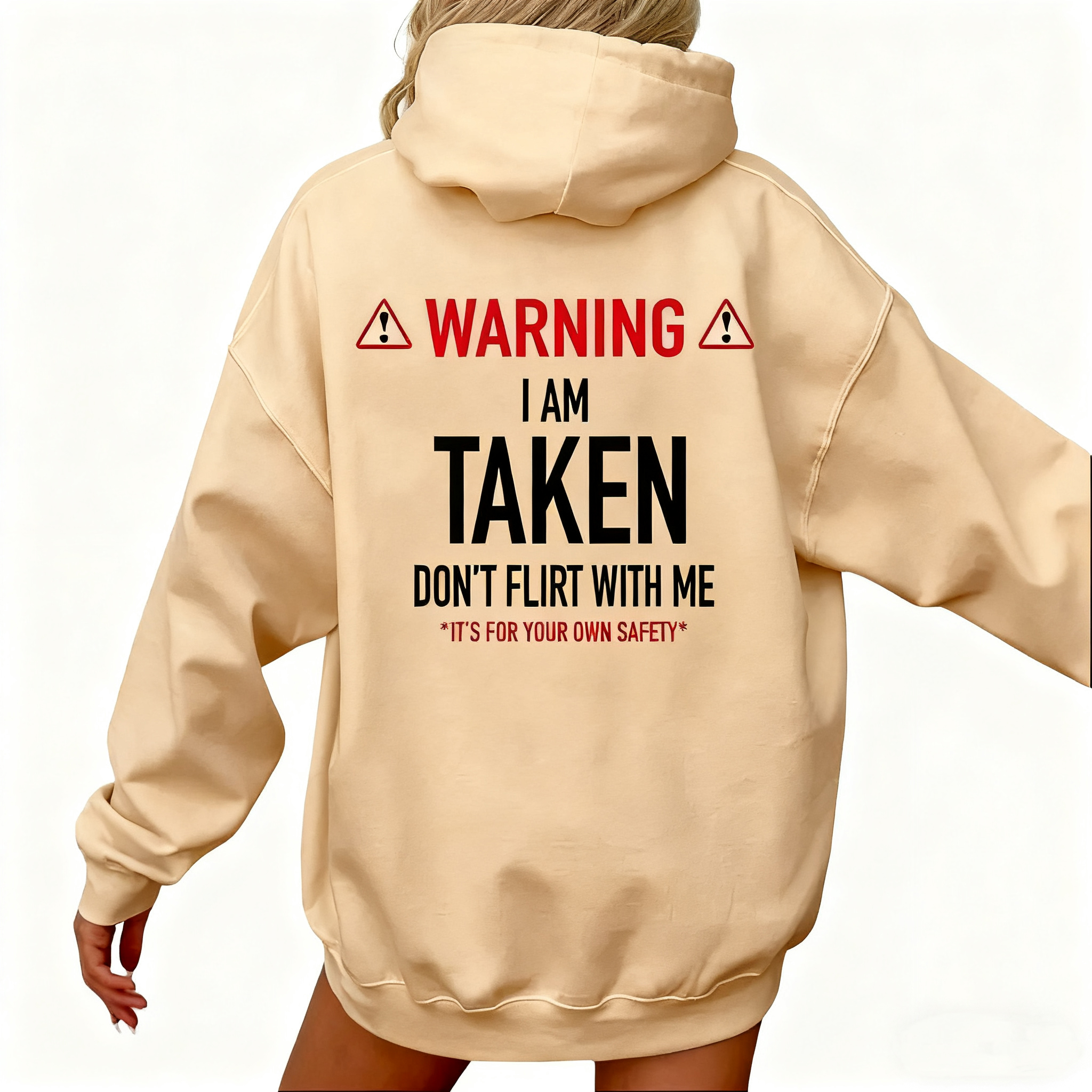 "I'm Taken" Hoodie – Funny "Don't Flirt With Me" Unisex Pullover Sweatshirt