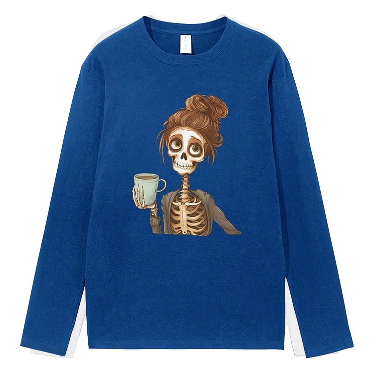 Women's Skull Girl Print Long Sleeve T-Shirt