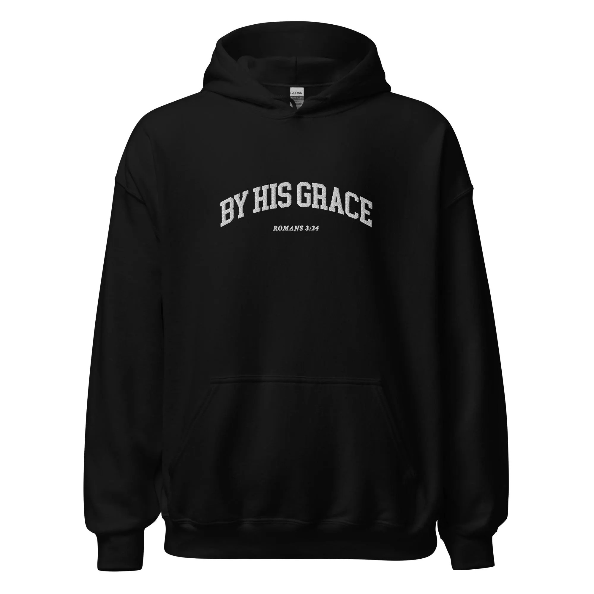 By His Grace Embroidered Christian Hoodie