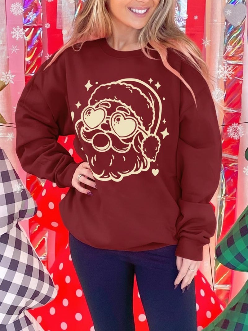 Funky Pink Santa Christmas Sweatshirt