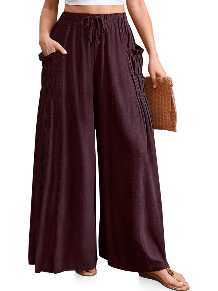 Women's Linen Palazzo Pants (buy 2 free shipping)