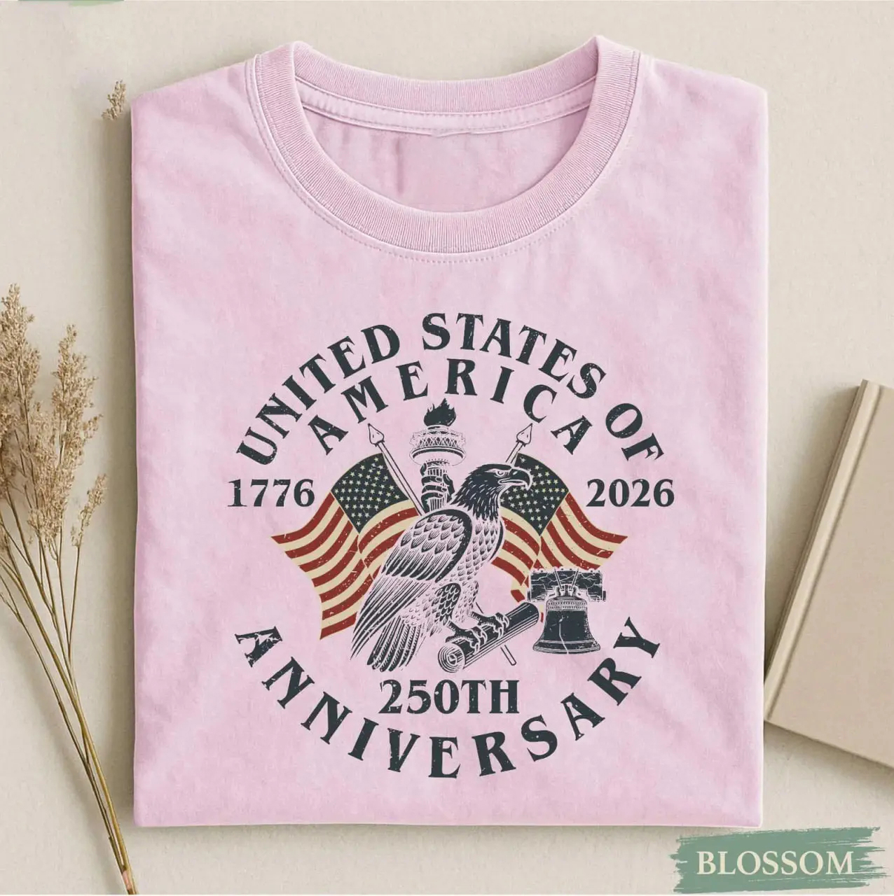 USA 250th Anniversary Printed Vintage T-Shirt