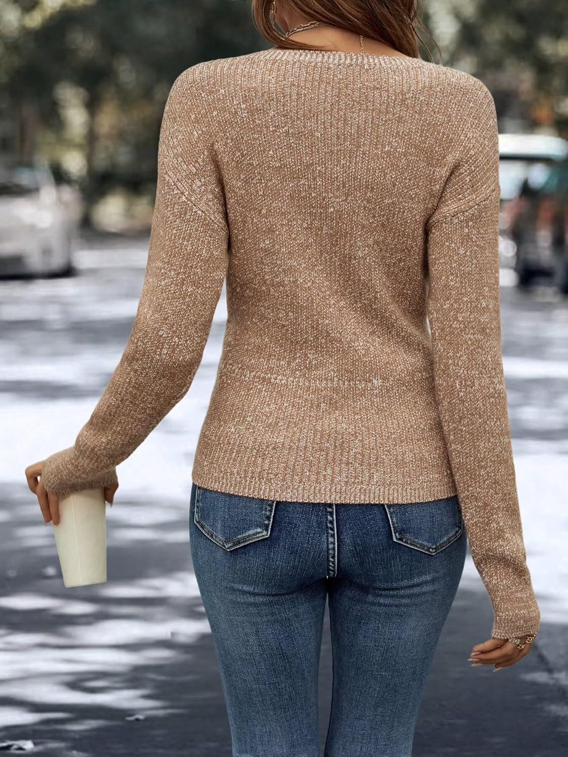 Women's Criss Cross Wrap Ruched Pullover Tops