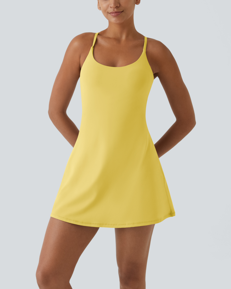 ✨Women's Backless Tummy Sculpting Sports Dress With Built-in Shorts (Buy 2 Free Shipping)