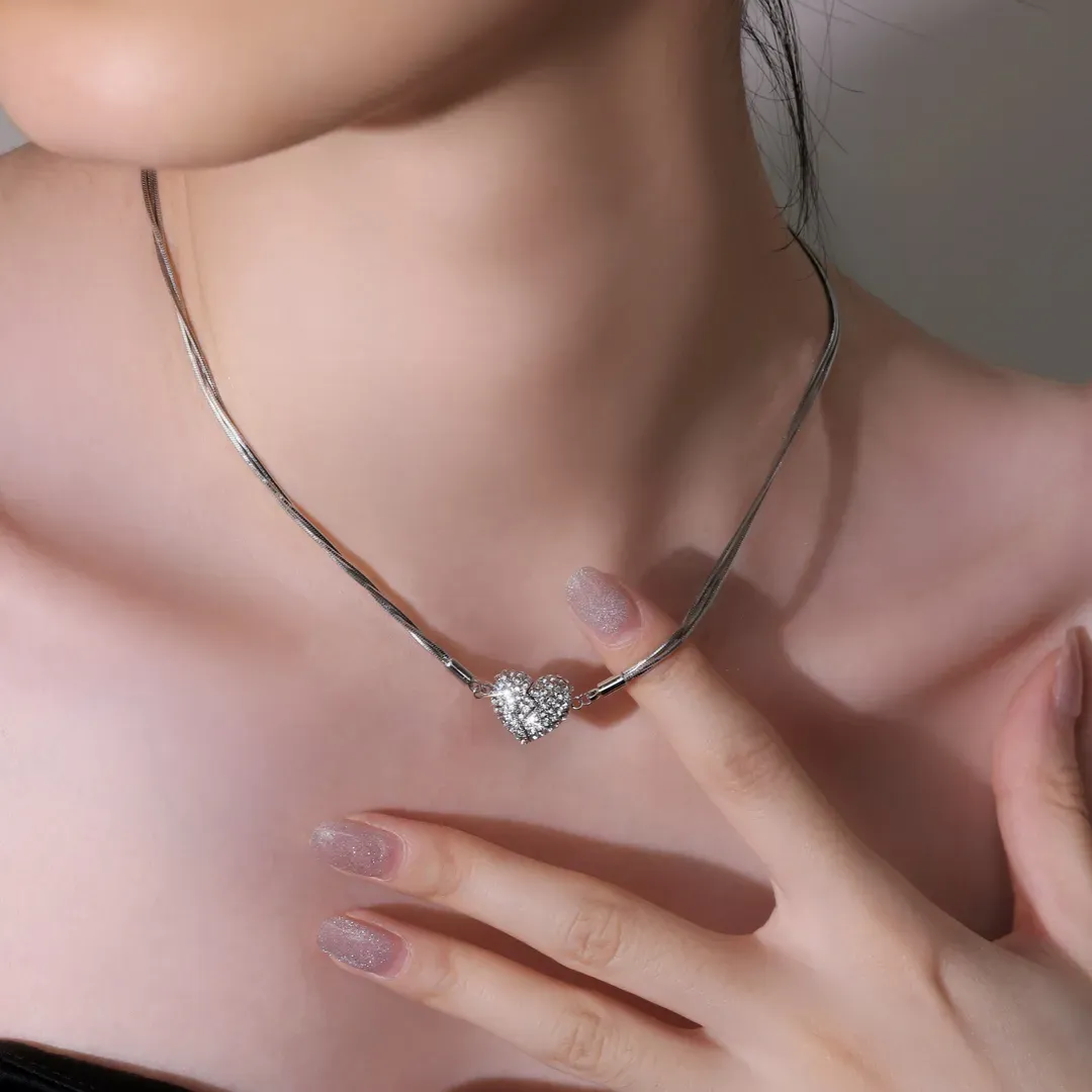 🎄Christmas Hot Sale🎁Magnetic Love Patchwork Necklace