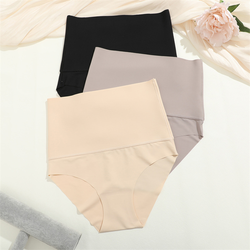  Women's High Waisted Nylon Brief No Show Tummy Control Underwear