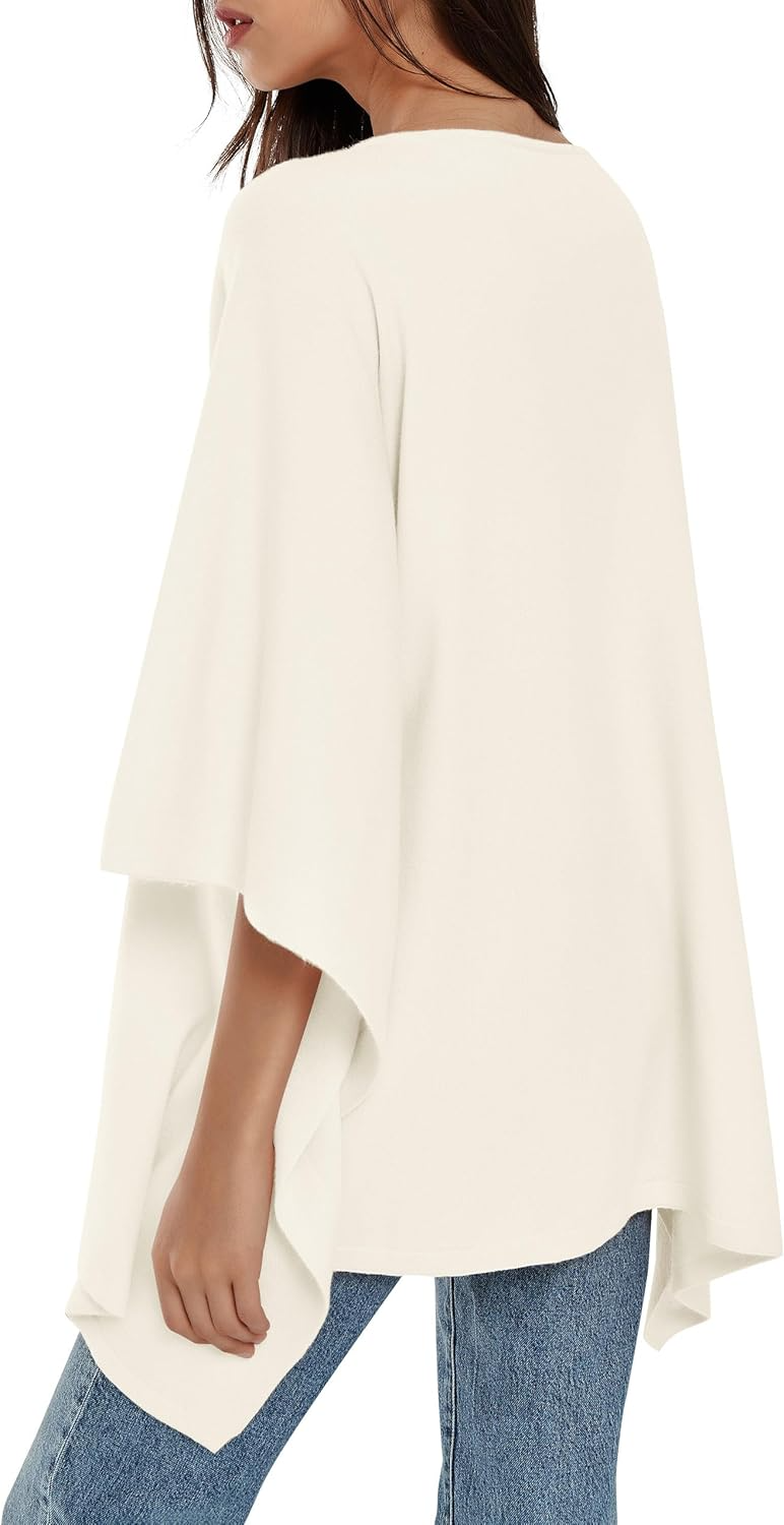 Womens Pullover Poncho Sweater