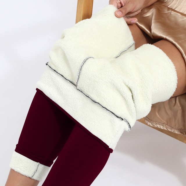 Women's Thermal Warm Elastic High Waist Fleece Lined Leggings