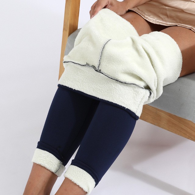 Women's Thermal Warm Elastic High Waist Fleece Lined Leggings