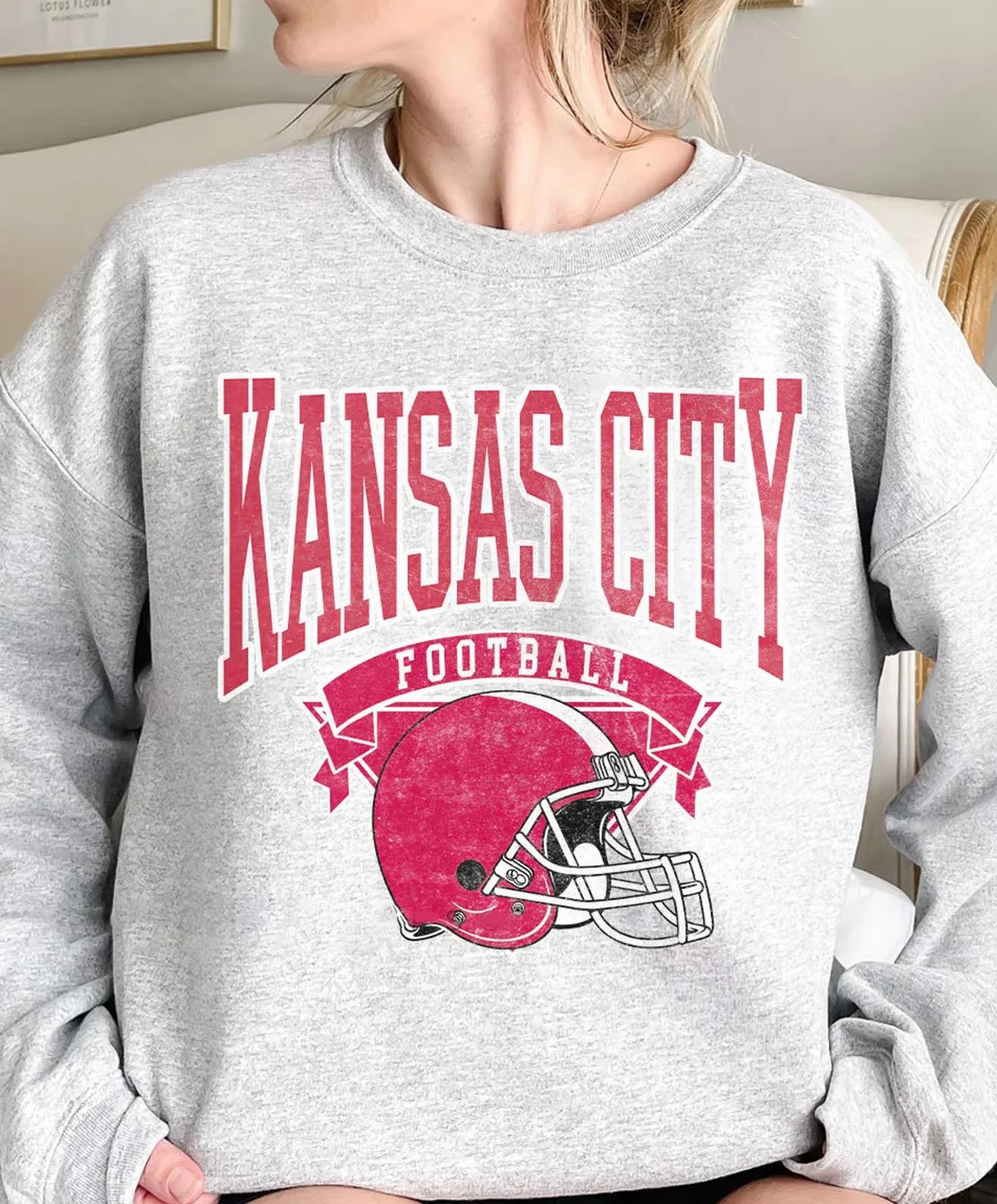 Vintage Retro Hometown Football Pullover Sweatshirt