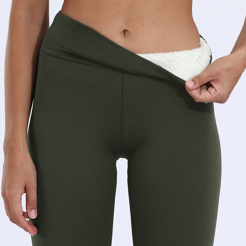 Women's Thermal Warm Elastic High Waist Fleece Lined Leggings