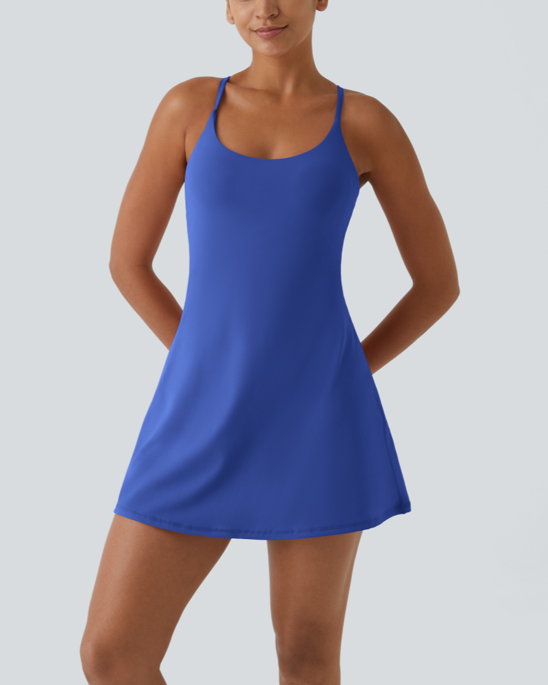 ✨Women's Backless Tummy Sculpting Sports Dress With Built-in Shorts (Buy 2 Free Shipping)